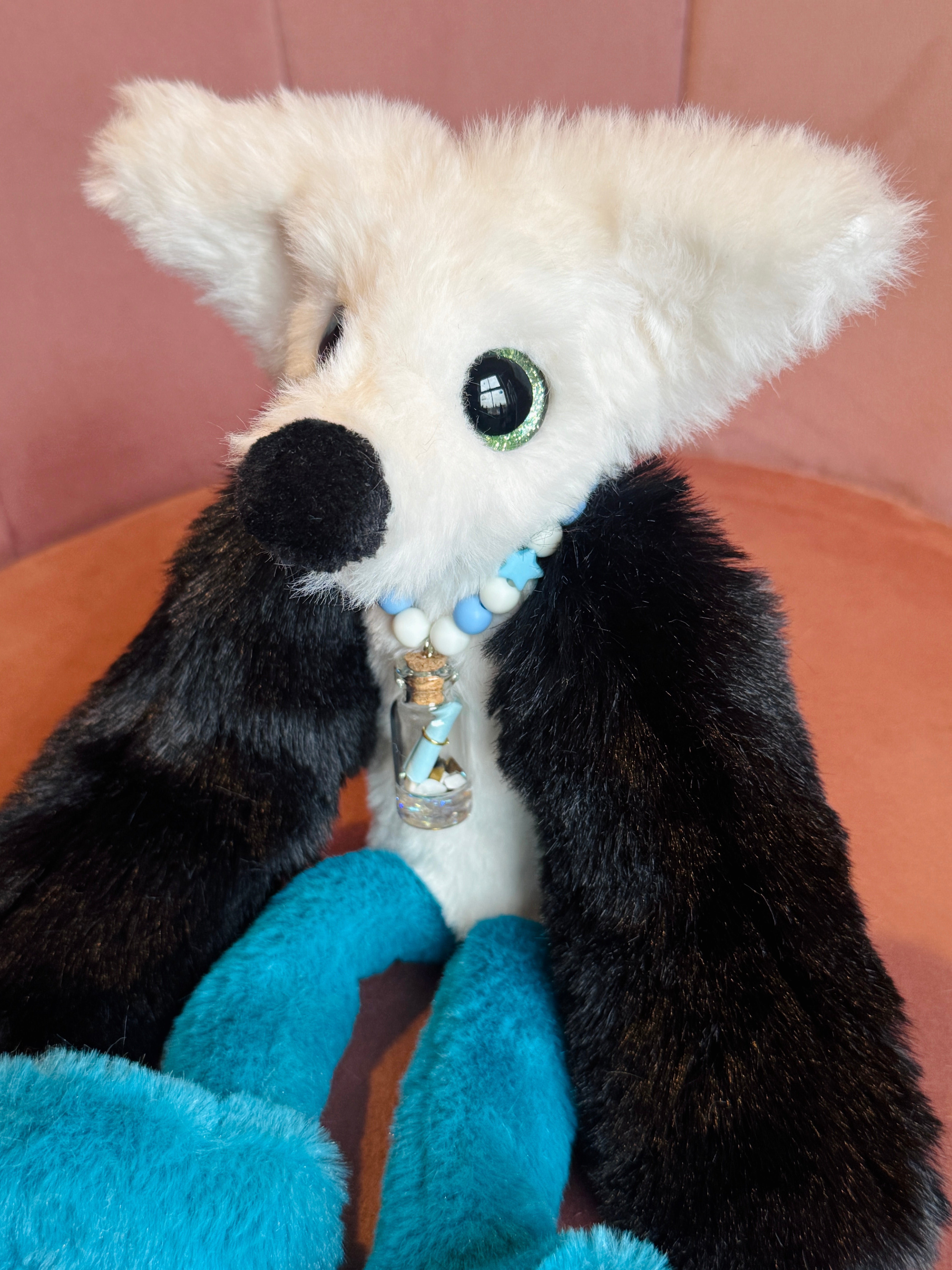 BLUE FOOTED BOOBY FOX - Handmade Luxury Weighted Fox Doll