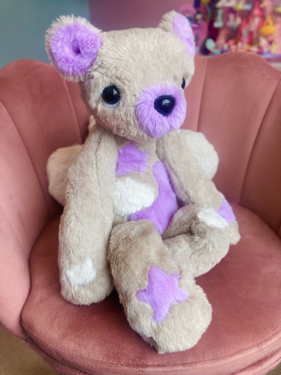 XL LAVENDER LULLABY BEAR - Handmade Luxury Weighted Plush Doll