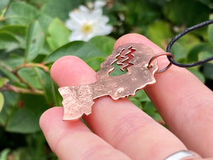 BRIDE Handmade Copper Bride of Frankenstein Necklace