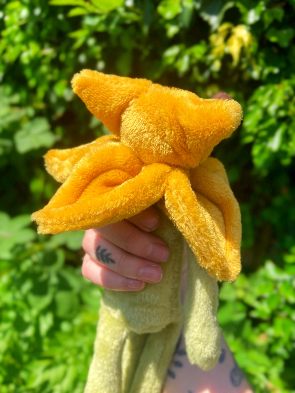 SUNFLOWER FOX CUB (B) - Handmade Weighted Plush Fox Doll