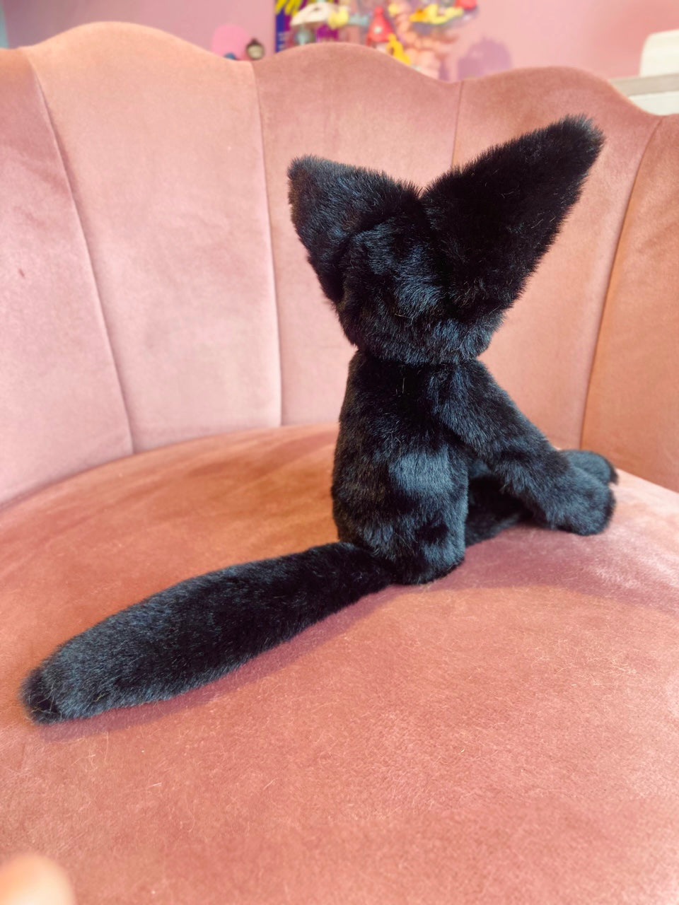 ONYX FOX - Handmade Luxury Weighted Plush Fluffy Fox Doll
