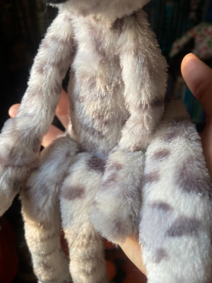 SNOW LEOPARD FOX - Handmade Luxury Weighted Plush Fluffy Fox Doll
