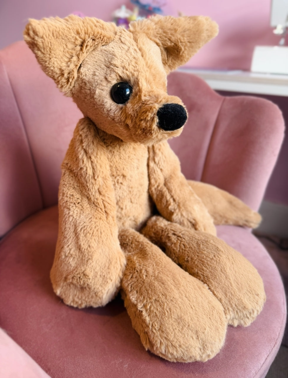 XL FUDGE FOX - Handmade Luxury Weighted Fox Doll