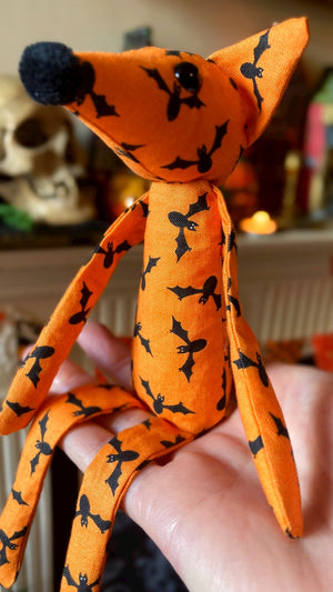 BAT FOX CUB - Handmade Weighted Cotton Fox Doll