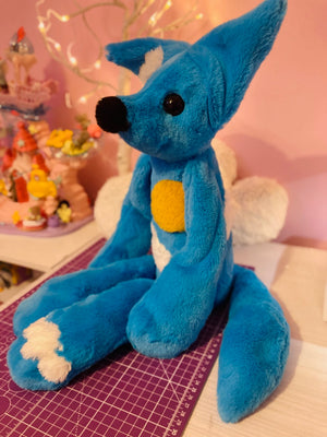 XL SUNNY SKIES FOX - Handmade Luxury Weighted Plush Fluffy Fox Doll