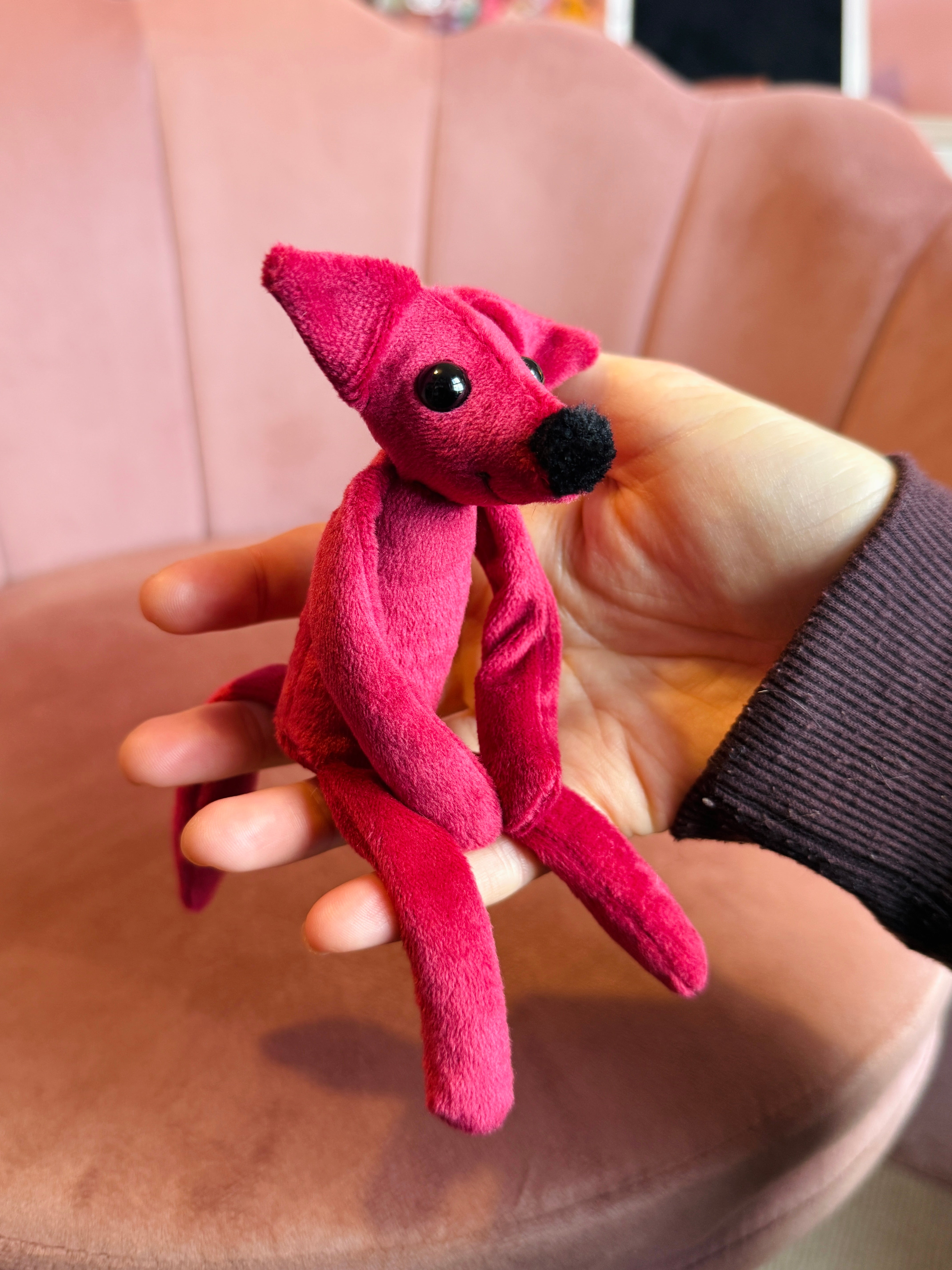 TINY HOLLY FOX (A) - Handmade Luxury Weighted Fox Doll