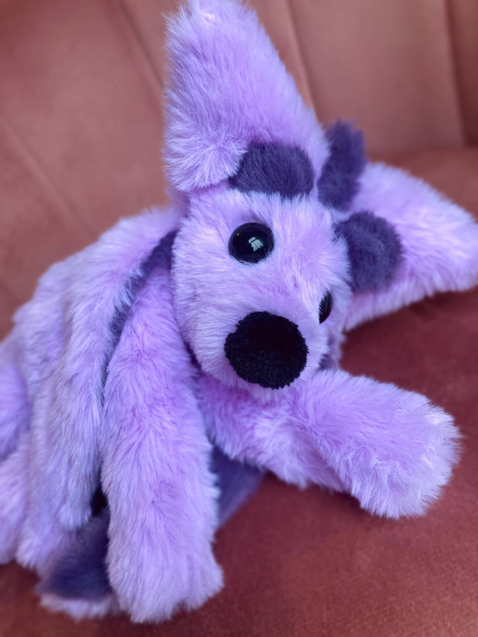 LAVENDER DRAGON FOX - Handmade Luxury Weighted Plush Fluffy Fox Doll