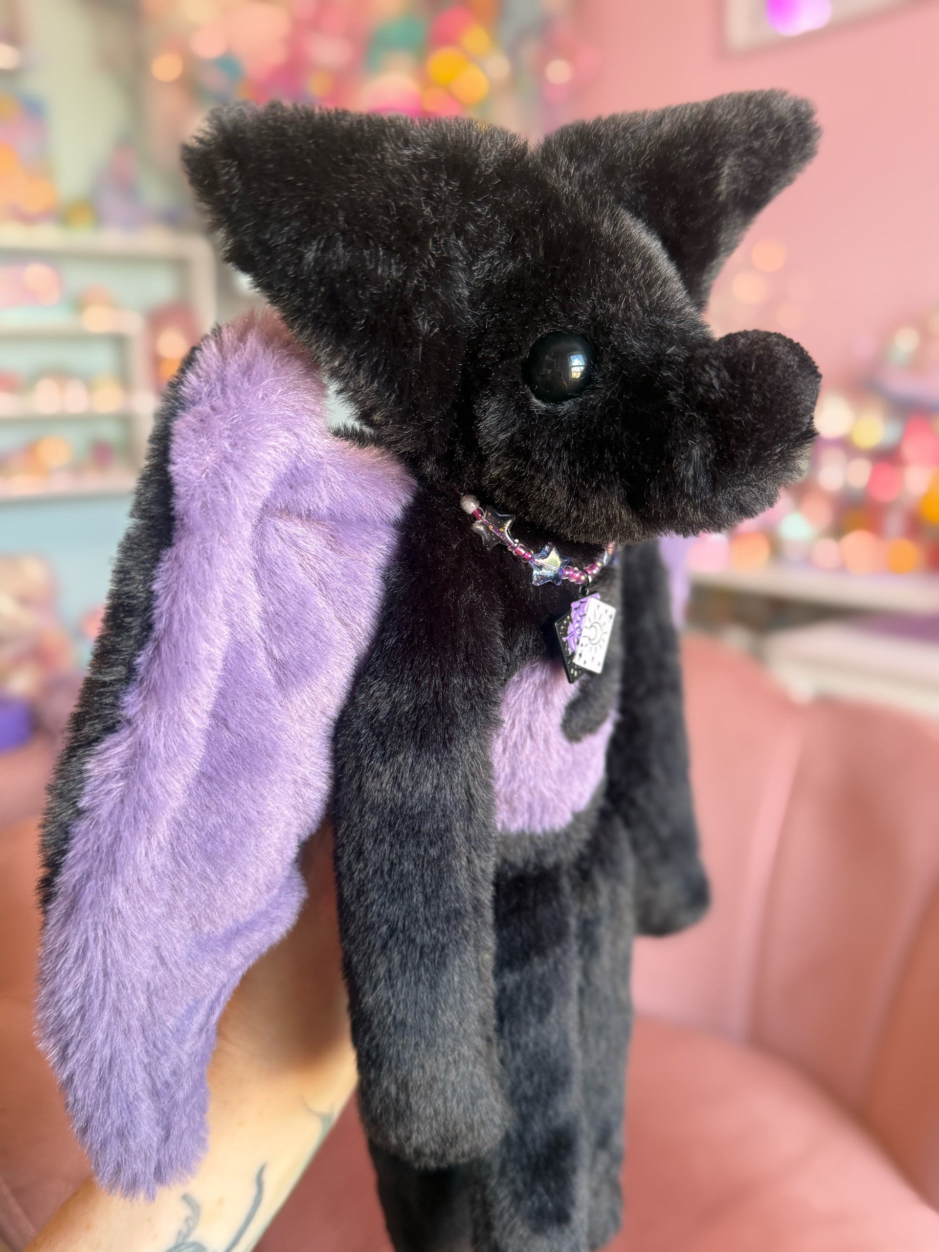 HECATE FLYING FOX - Handmade Luxury Weighted Plush Fluffy Fox Doll