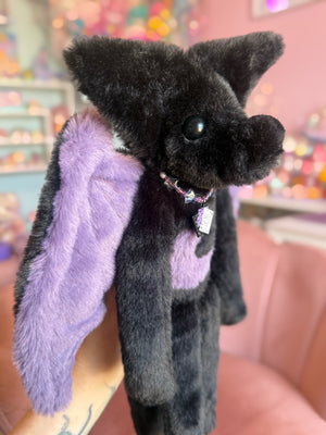 HECATE FLYING FOX - Handmade Luxury Weighted Plush Fluffy Fox Doll