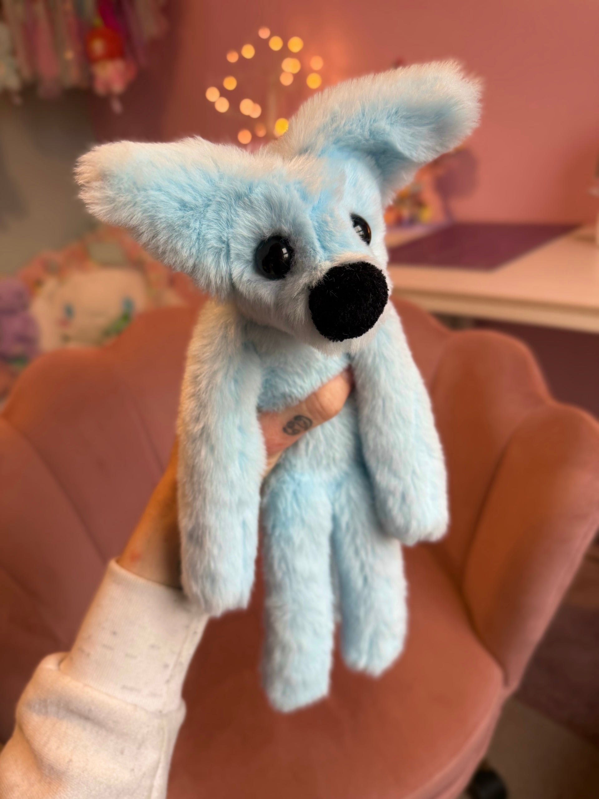 BABY BLUE FOX - Handmade Luxury Weighted Fox Doll