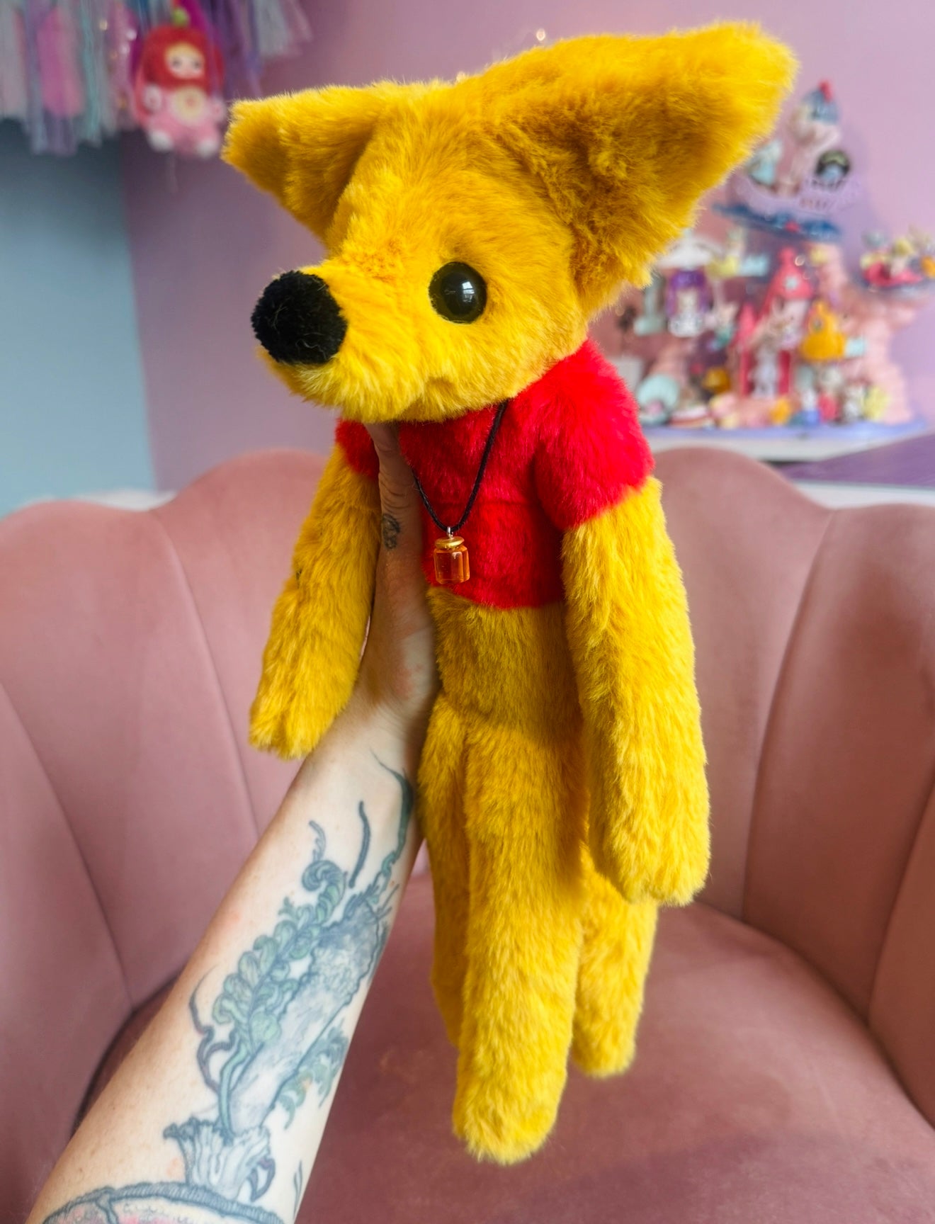 WINNIE THE POOH FOX (C) - Handmade Luxury Weighted Plush Fluffy Fox Doll