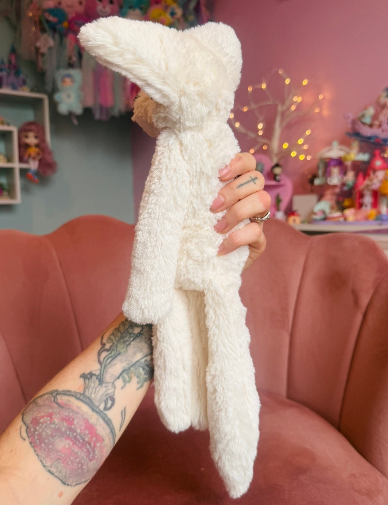 ARCTIC FOX - Handmade Luxury Weighted Plush Fluffy Fox Doll
