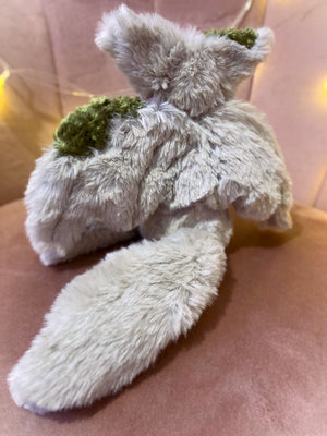 GARGOYLE FOX - Handmade Luxury Weighted Plush Fluffy Fox Doll