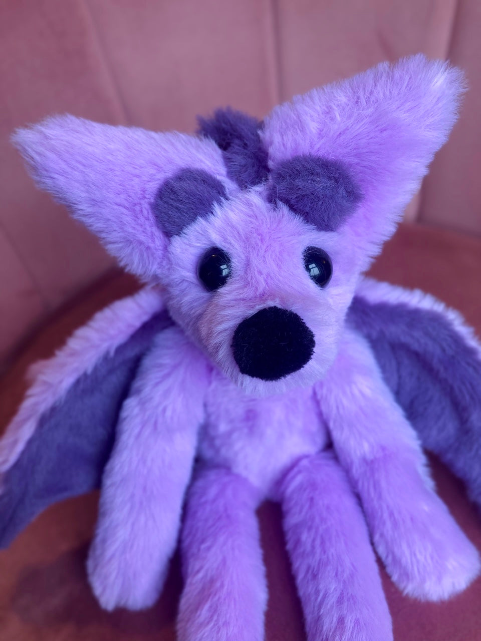 LAVENDER DRAGON FOX - Handmade Luxury Weighted Plush Fluffy Fox Doll