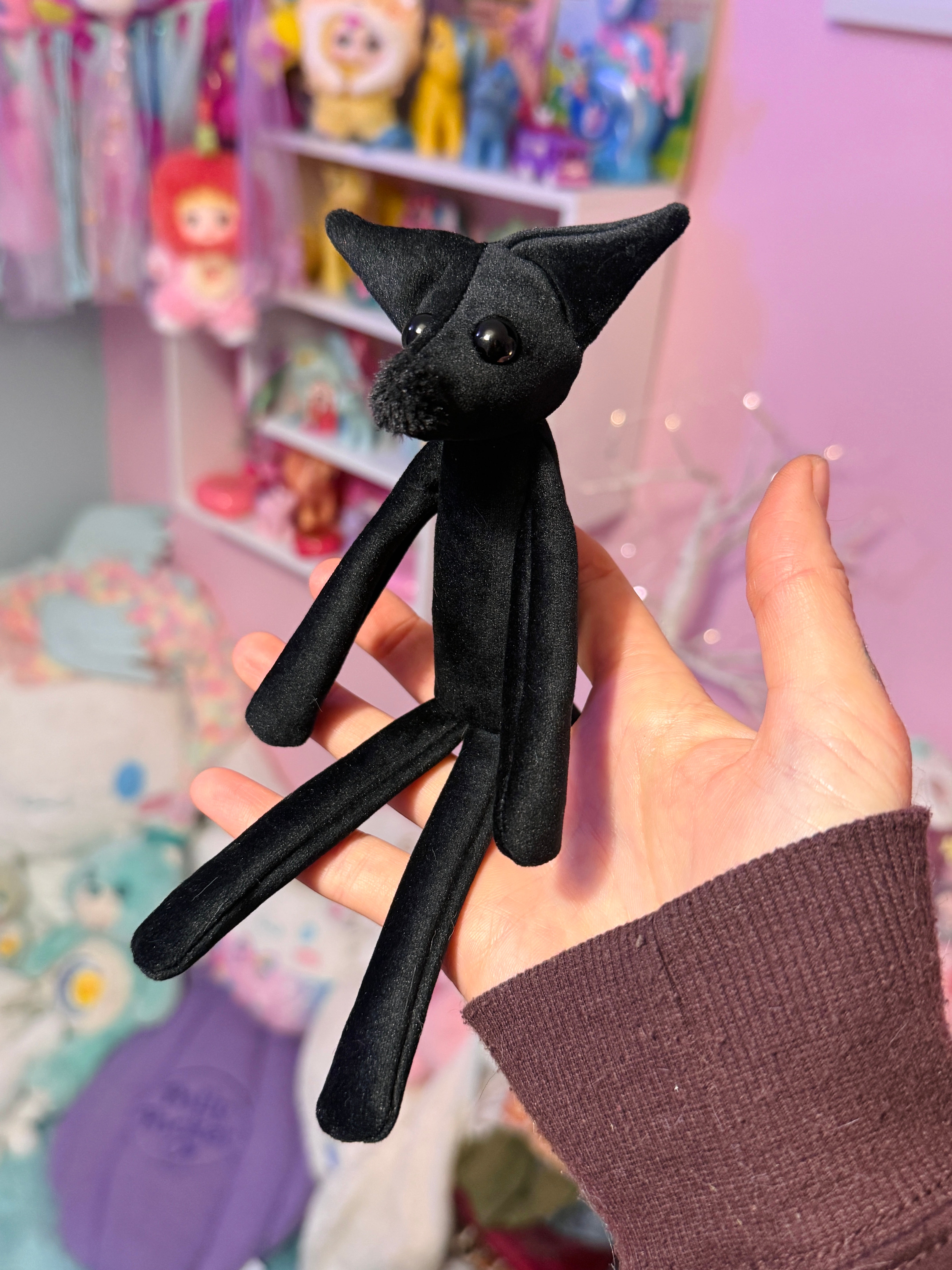 TINY ONYX FOX - Handmade Luxury Weighted Fox Doll