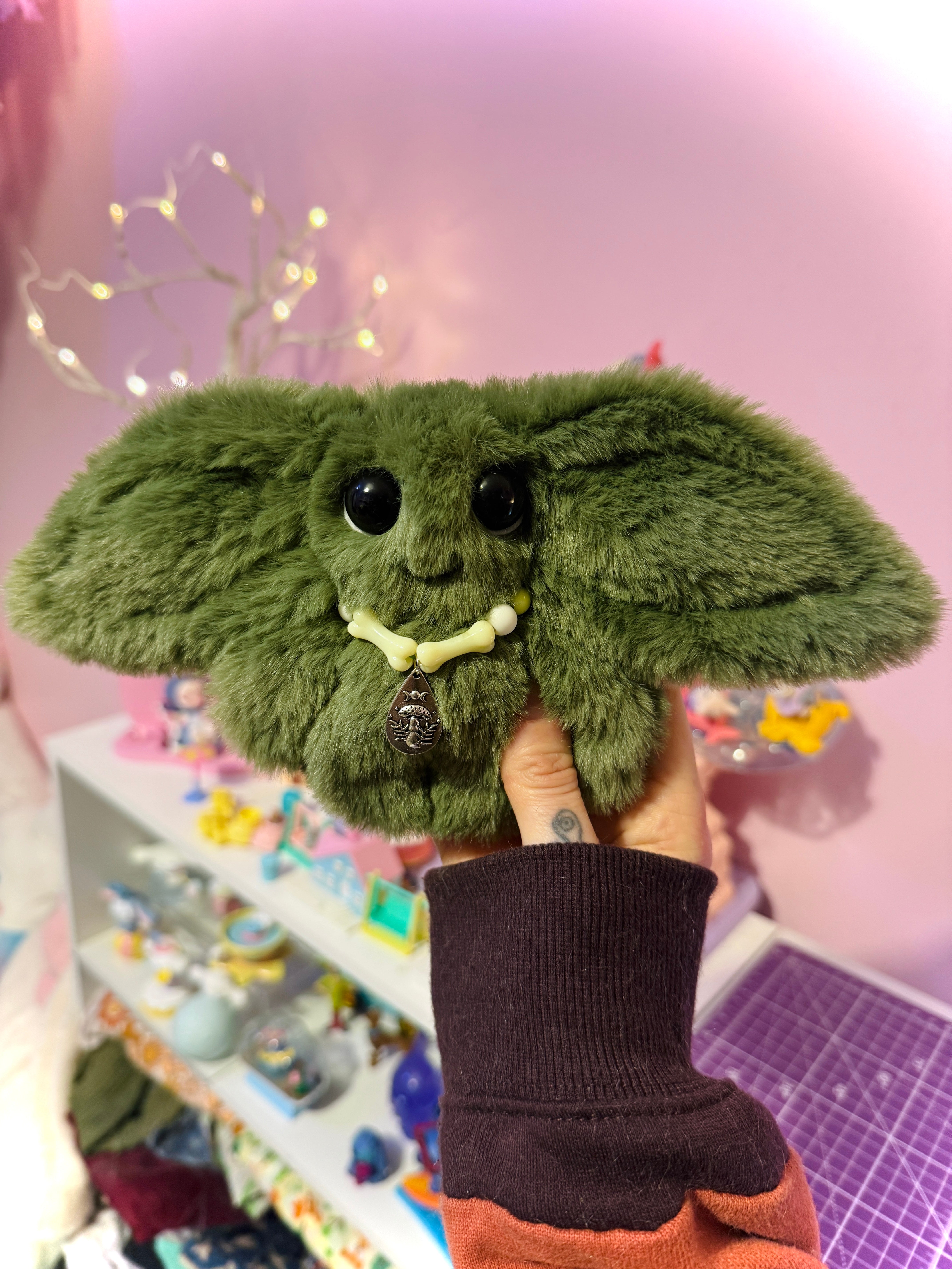 FOREST GOBLIN PALMPUFF - Handmade Mini Luxury Weighted Doll