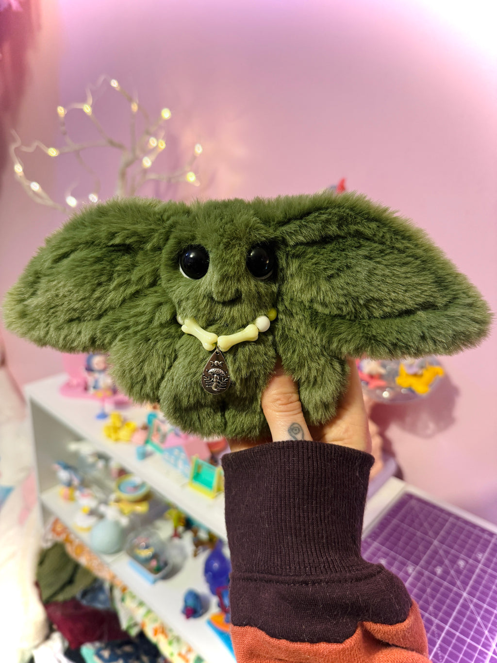 FOREST GOBLIN PALMPUFF - Handmade Mini Luxury Weighted Doll