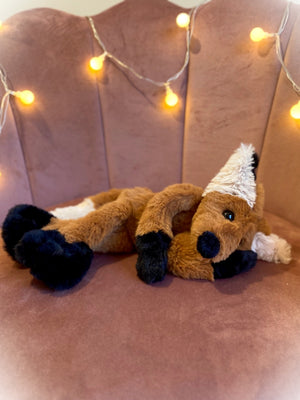 BIGFOOT RED FOX - Handmade Luxury Weighted Plush Fluffy Fox Doll