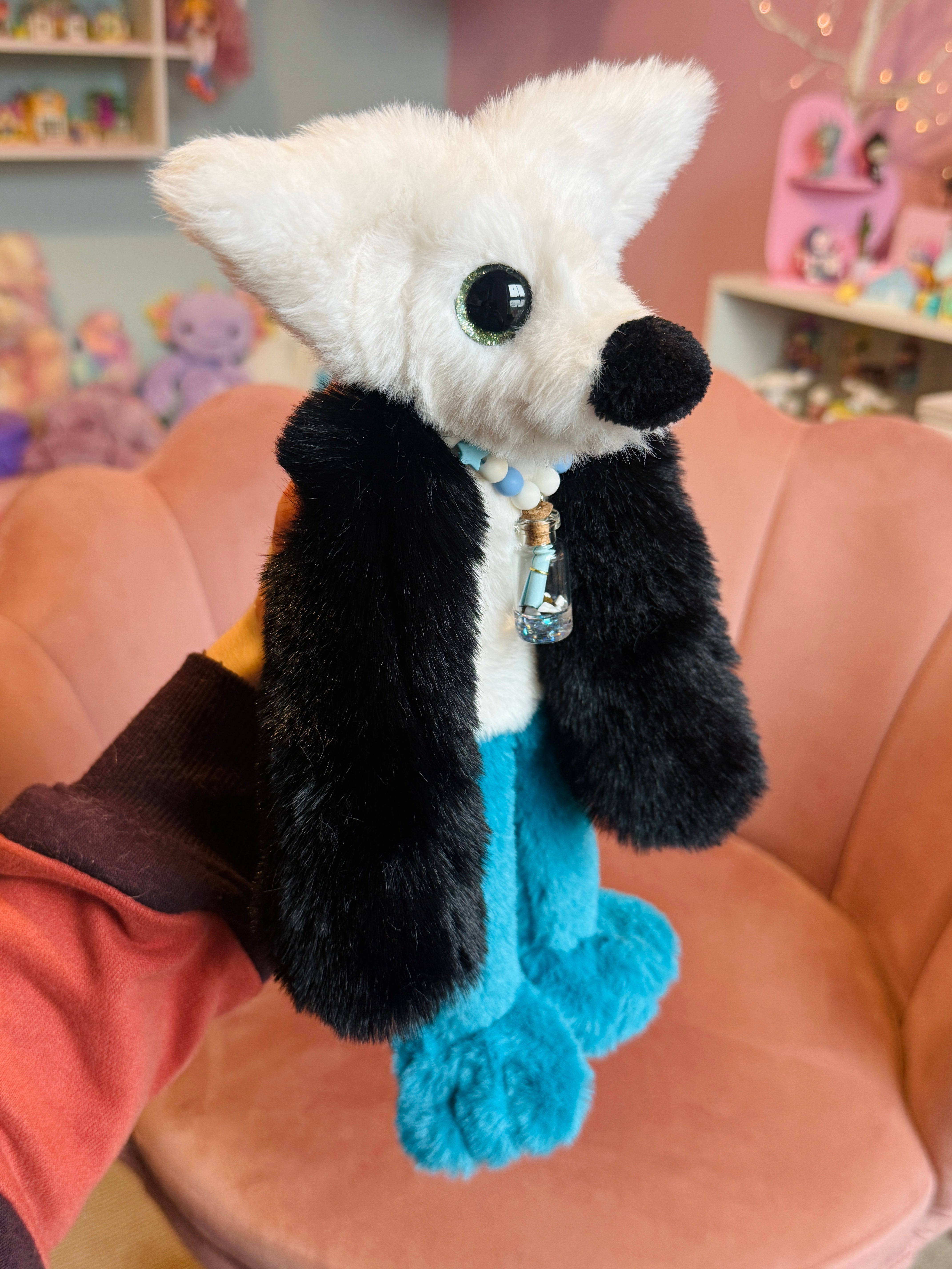 BLUE FOOTED BOOBY FOX - Handmade Luxury Weighted Fox Doll