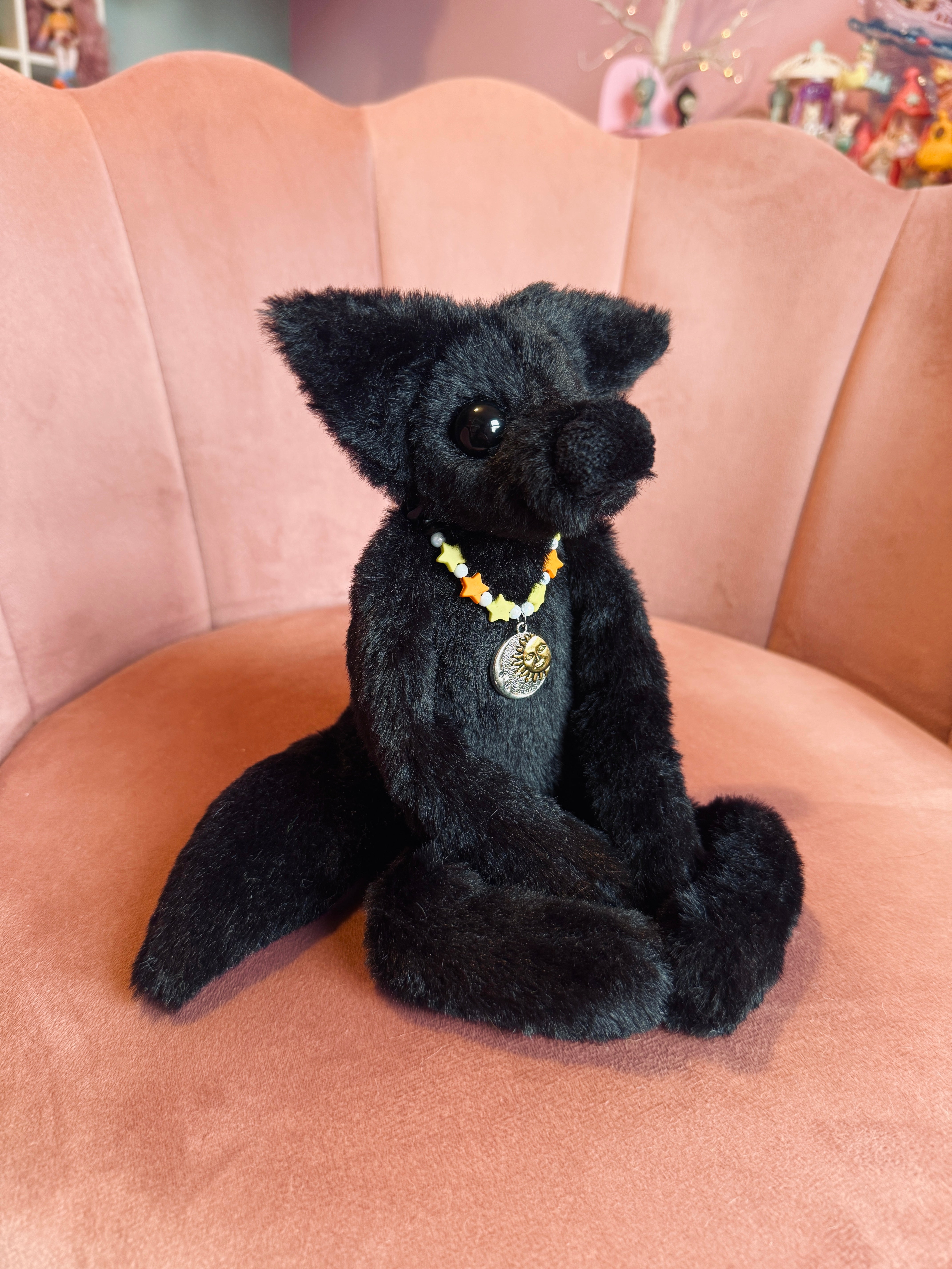 ONYX FOX - Handmade Luxury Weighted Fox Doll