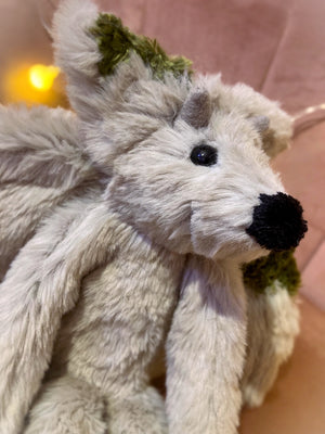 GARGOYLE FOX - Handmade Luxury Weighted Plush Fluffy Fox Doll