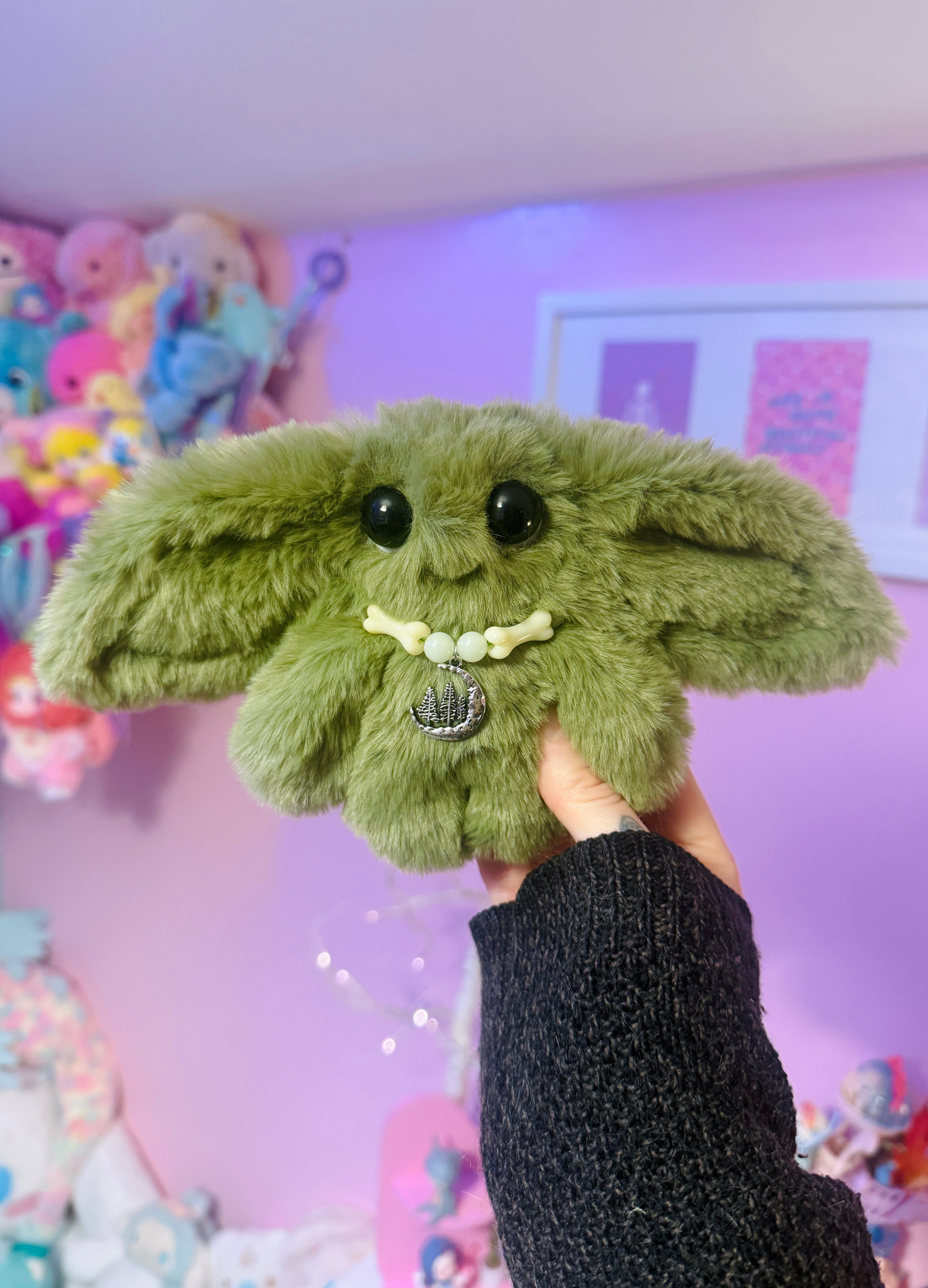 FOREST GOBLIN PALMPUFF (A) - Handmade Mini Luxury Weighted Doll