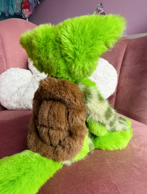 MUTANT TURTLE FOX - Handmade Luxury Weighted Plush Fluffy Fox Doll