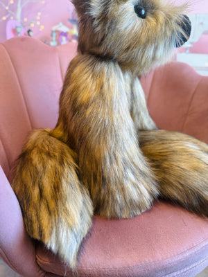 XXL FLUFFY FERAL FOX - Handmade Luxury Weighted Plush Doll