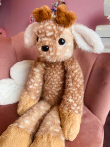 XL FERAL WOODLAND DEER - Handmade Luxury Weighted Plush Doll