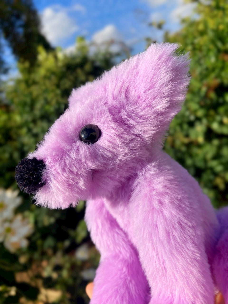 LAVENDER SORBET FOX - Handmade Luxury Weighted Plush Fluffy Fox Doll