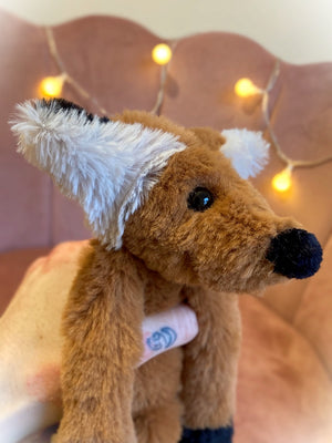 BIGFOOT RED FOX - Handmade Luxury Weighted Plush Fluffy Fox Doll