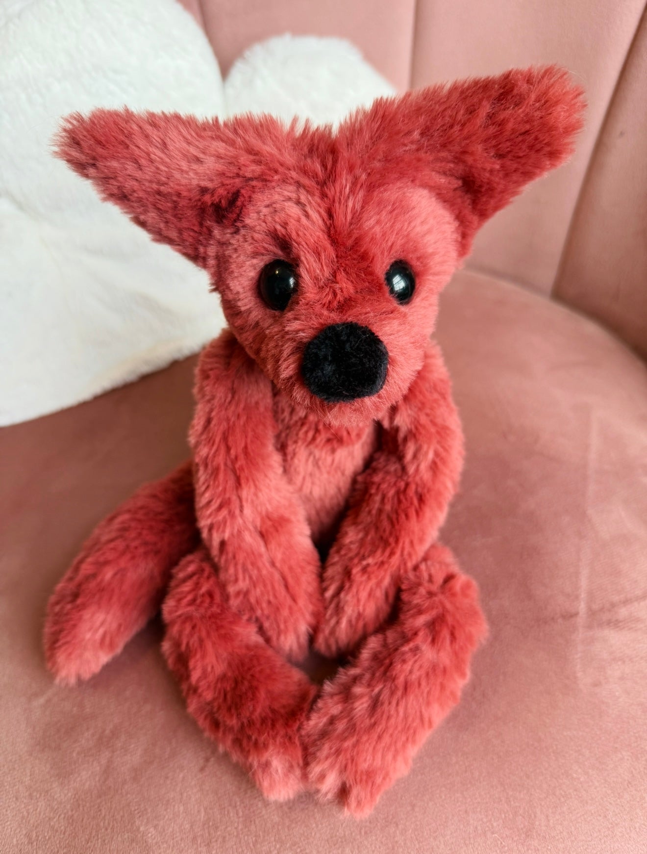 RUBY FOX - Handmade Luxury Weighted Plush Fluffy Fox Doll
