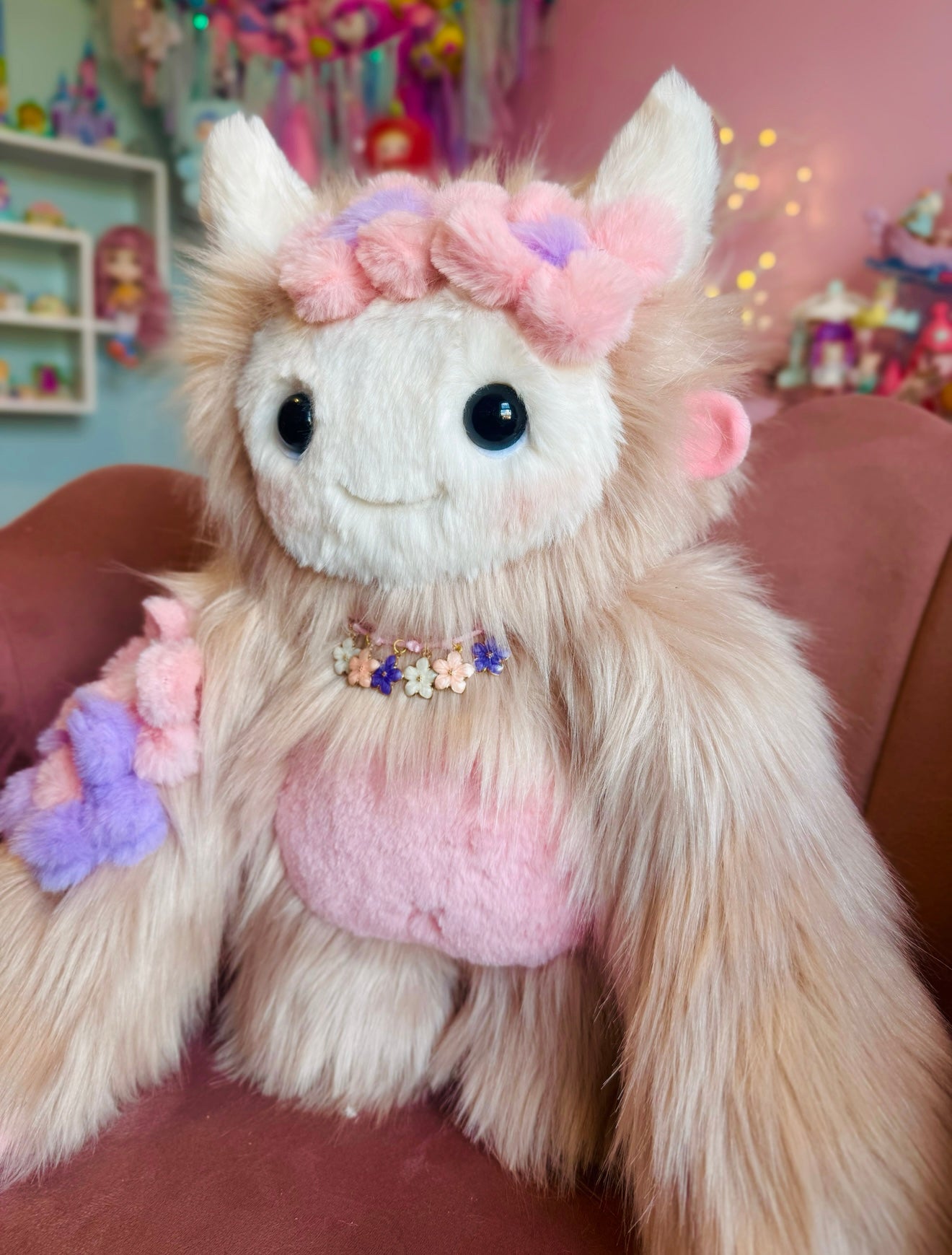 RESERVED LISTING- DO NOT BUY UNLESS YOU ARE THE INTENDED RECIPIENT. MEADOW TROLL - Handmade Luxury Weighted Pudgepuff Doll