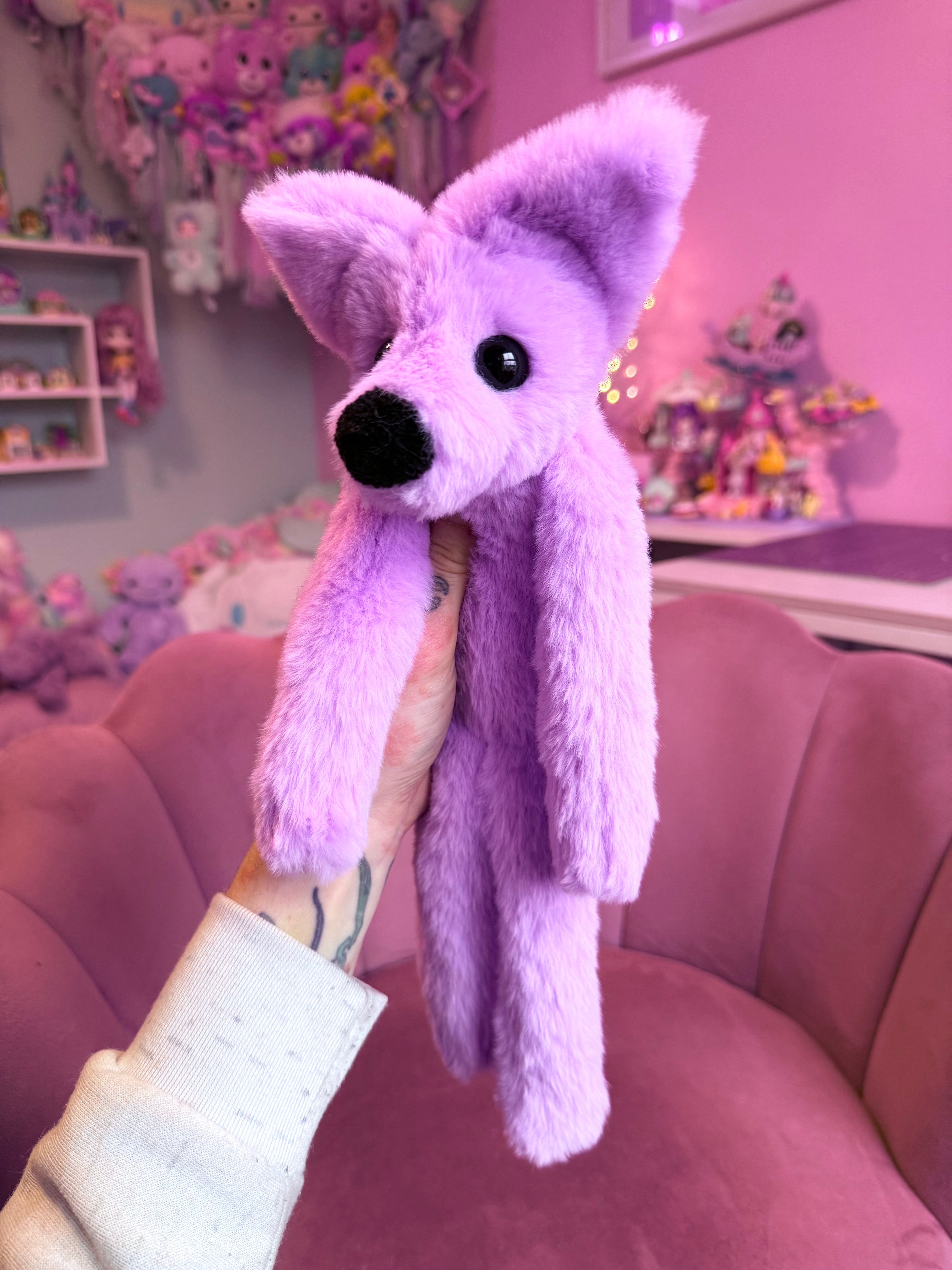 LILAC FOX - Handmade Luxury Weighted Fox Doll