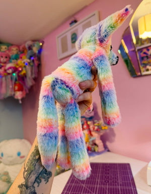 RAINBOW SHERBET FOX - Handmade Luxury Weighted Fox Doll
