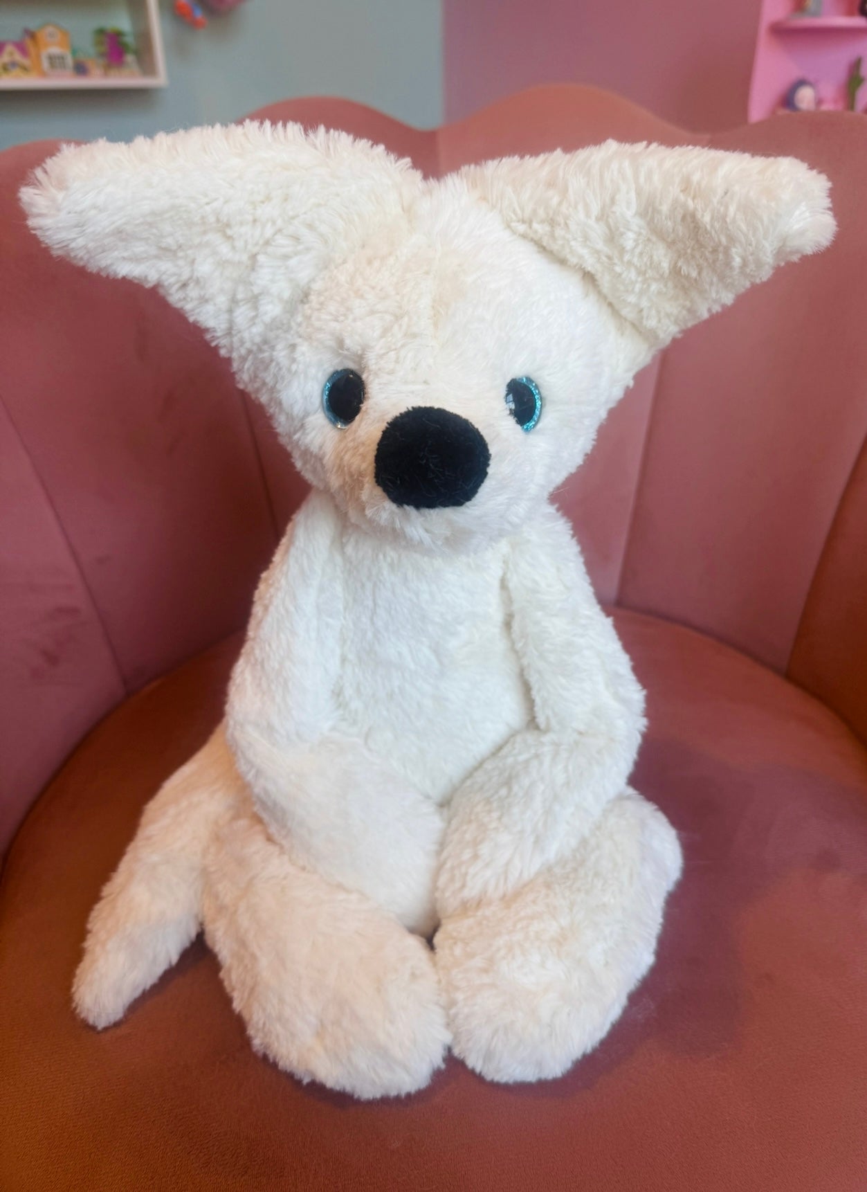BIG ARCTIC FOX - Handmade Luxury Weighted Plush Fluffy Fox Doll