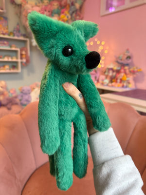 EMERALD FOX - Handmade Luxury Weighted Fox Doll