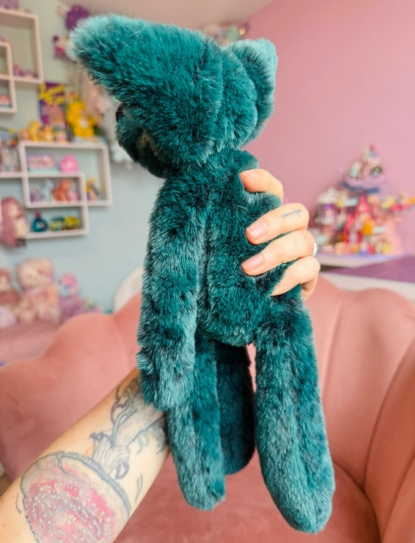 DARK FOREST FOX - Handmade Luxury Weighted Plush Fluffy Fox Doll