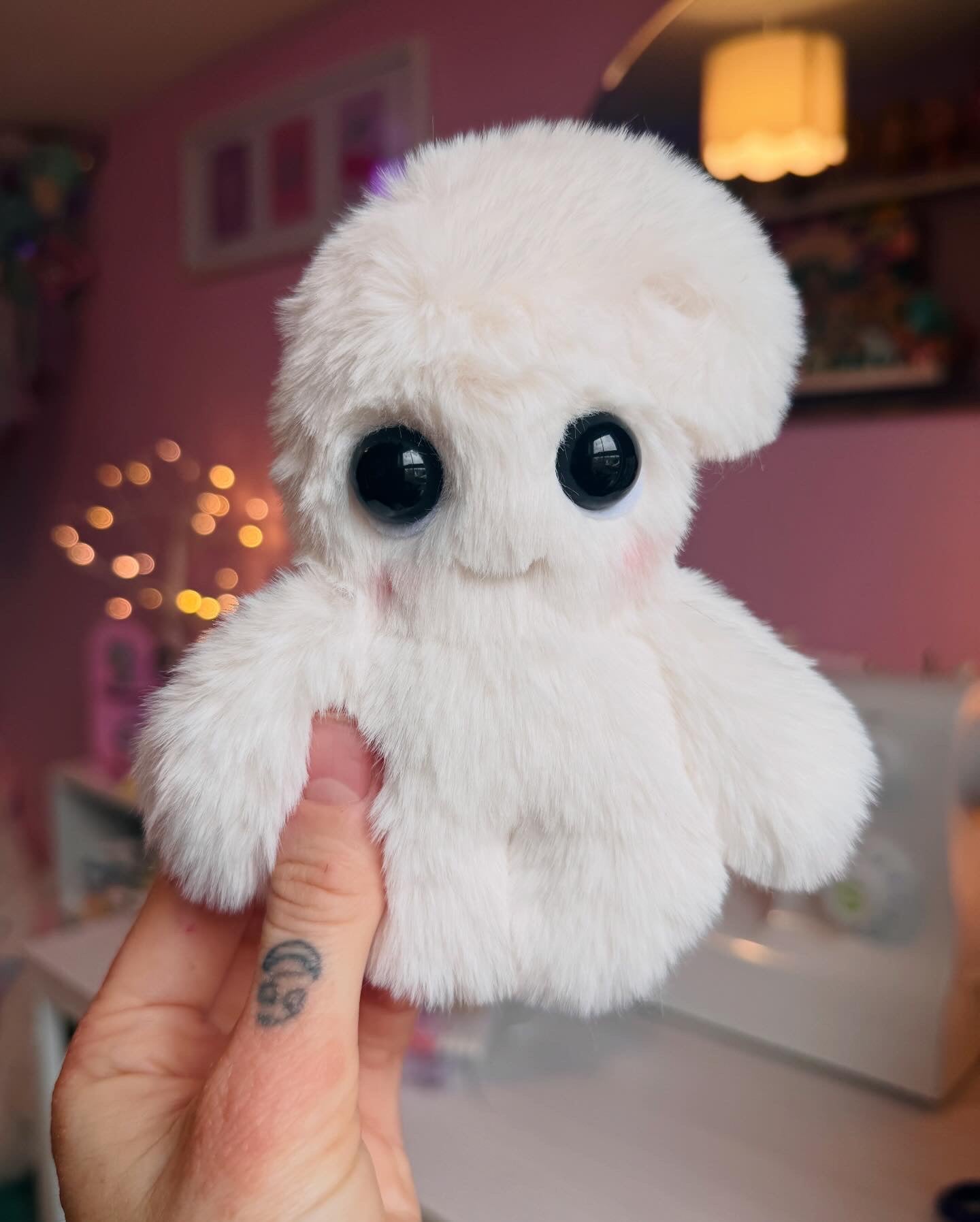 GHOSTIE PALMPUFF - Handmade Mini Luxury Weighted Doll