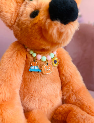 LARGE PUMPKIN PATCH FOX - Handmade Luxury Weighted Plush Fluffy Fox Doll