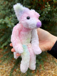 COTTON CANDY FOX (smol) - Handmade Weighted Plush Fox Doll