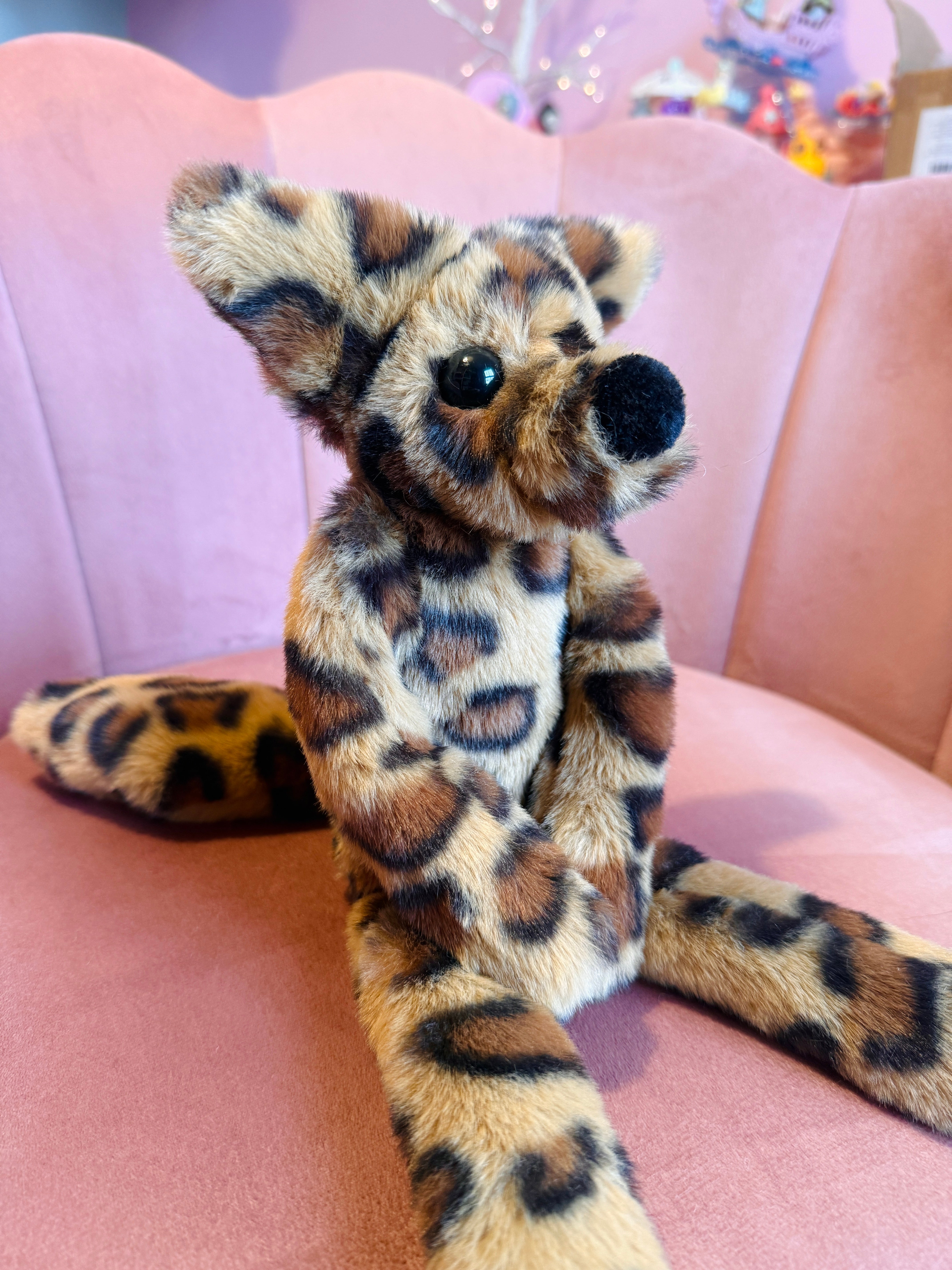 LEOPARD FOX - Handmade Luxury Weighted Fox Doll