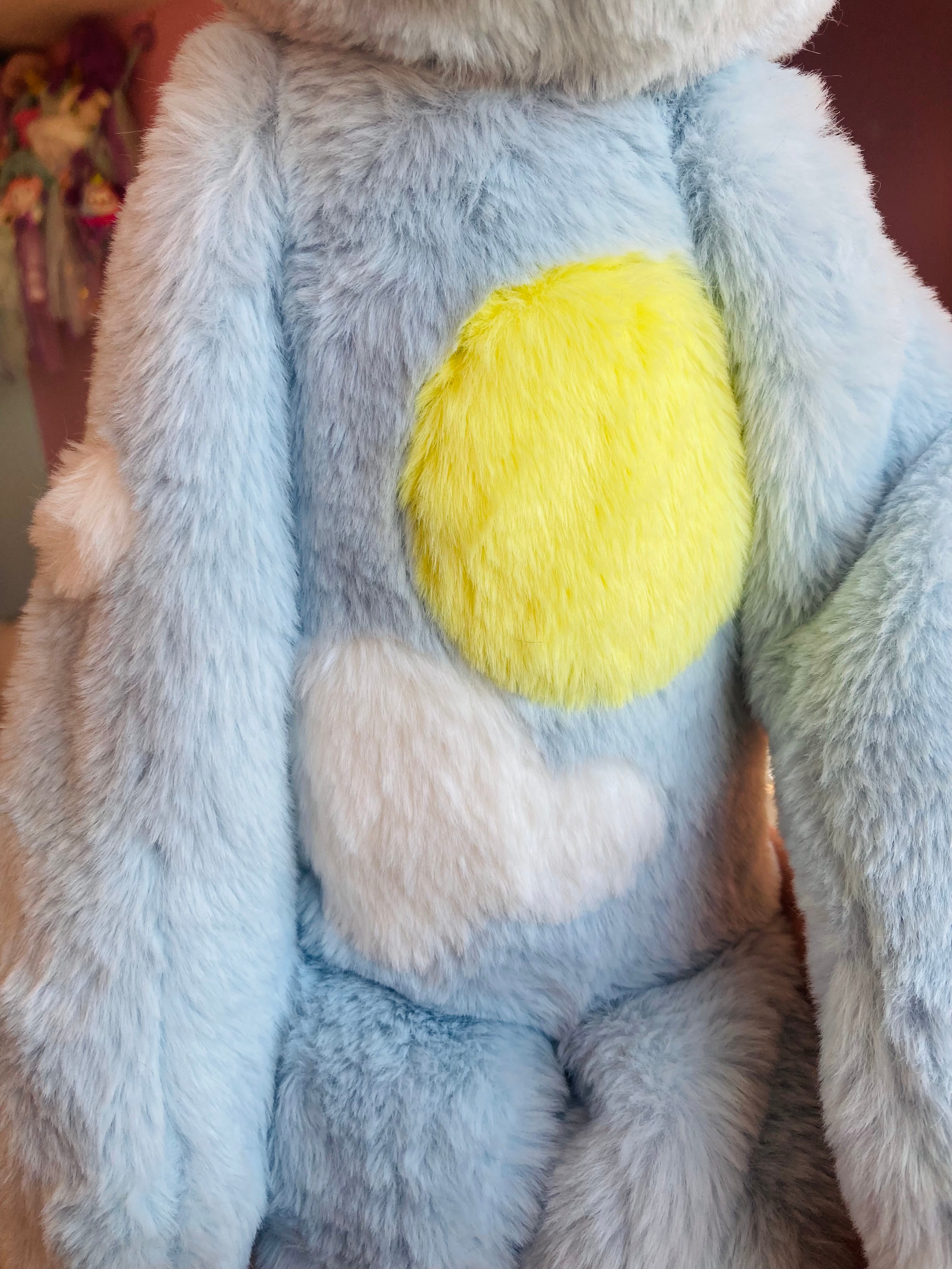 XL SPRING BLOOMS FOX - Handmade Luxury Weighted Plush Fluffy Fox Doll