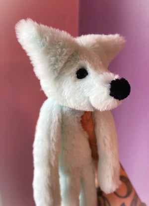 FROST FOX - Handmade Luxury Weighted Plush Fluffy Fox Doll
