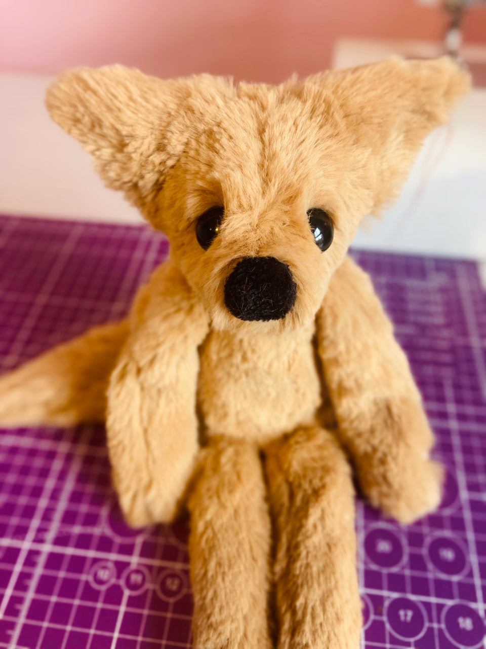 FUDGE FOX - Handmade Luxury Weighted Plush Fluffy Fox Doll