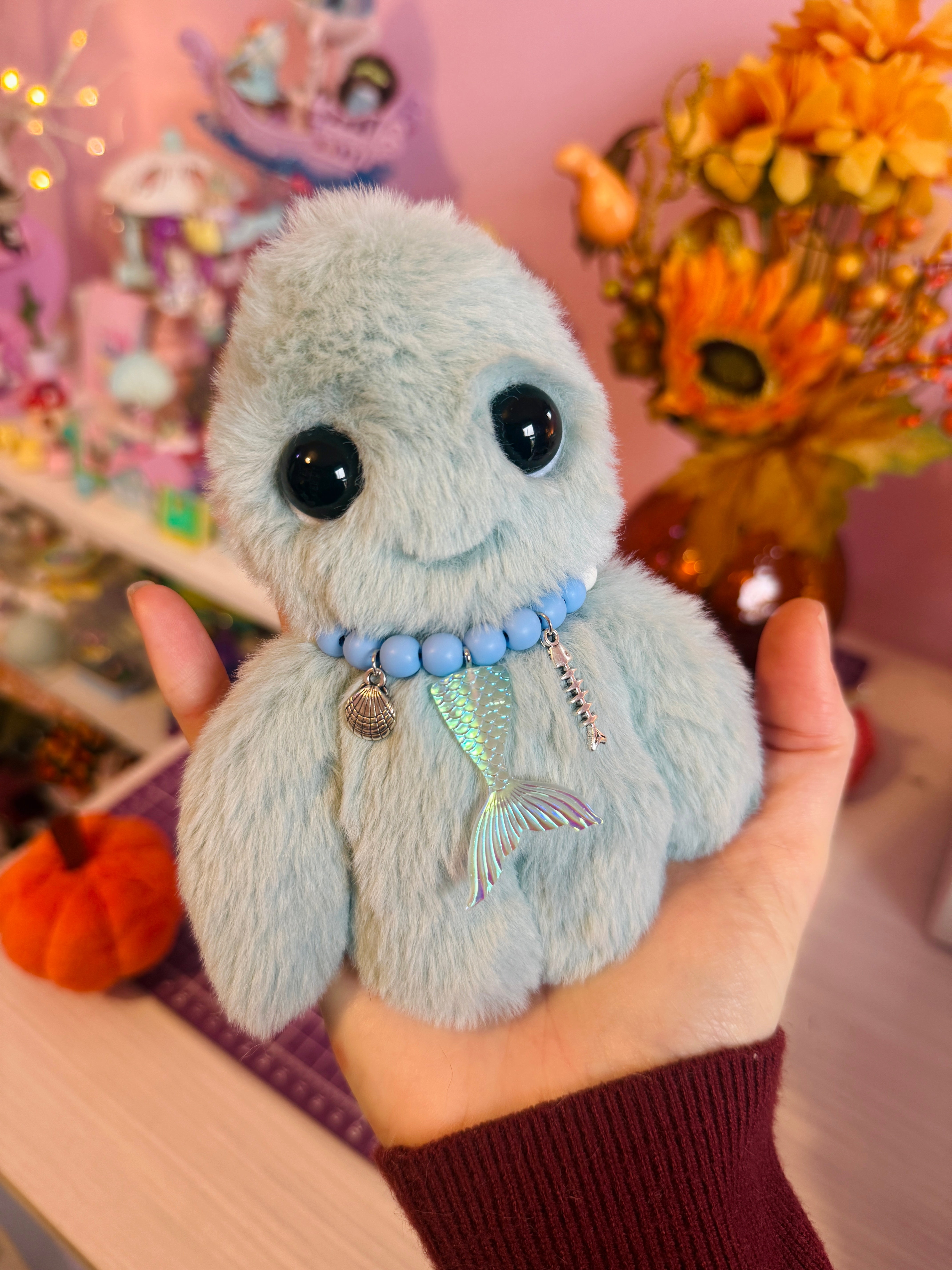 SHARK PALMPUFF - Handmade Mini Luxury Weighted Doll