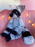 XL RACCOON FOX - Handmade Luxury Weighted Plush Fluffy Fox Doll