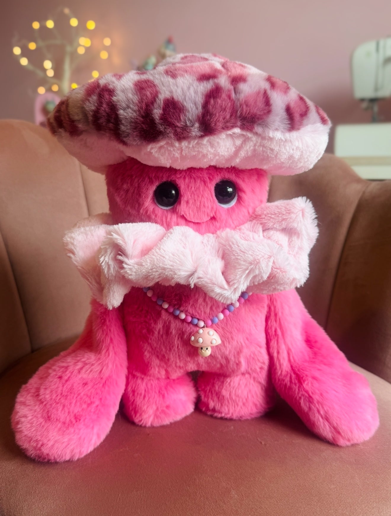 PINK MUSHMALLOW PUDGEPUFF - Handmade Luxury Weighted Pudgepuff Doll