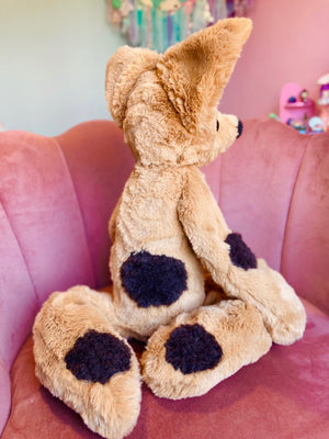 XL CHOC CHIP COOKIE FOX - Handmade Luxury Weighted Fox Doll