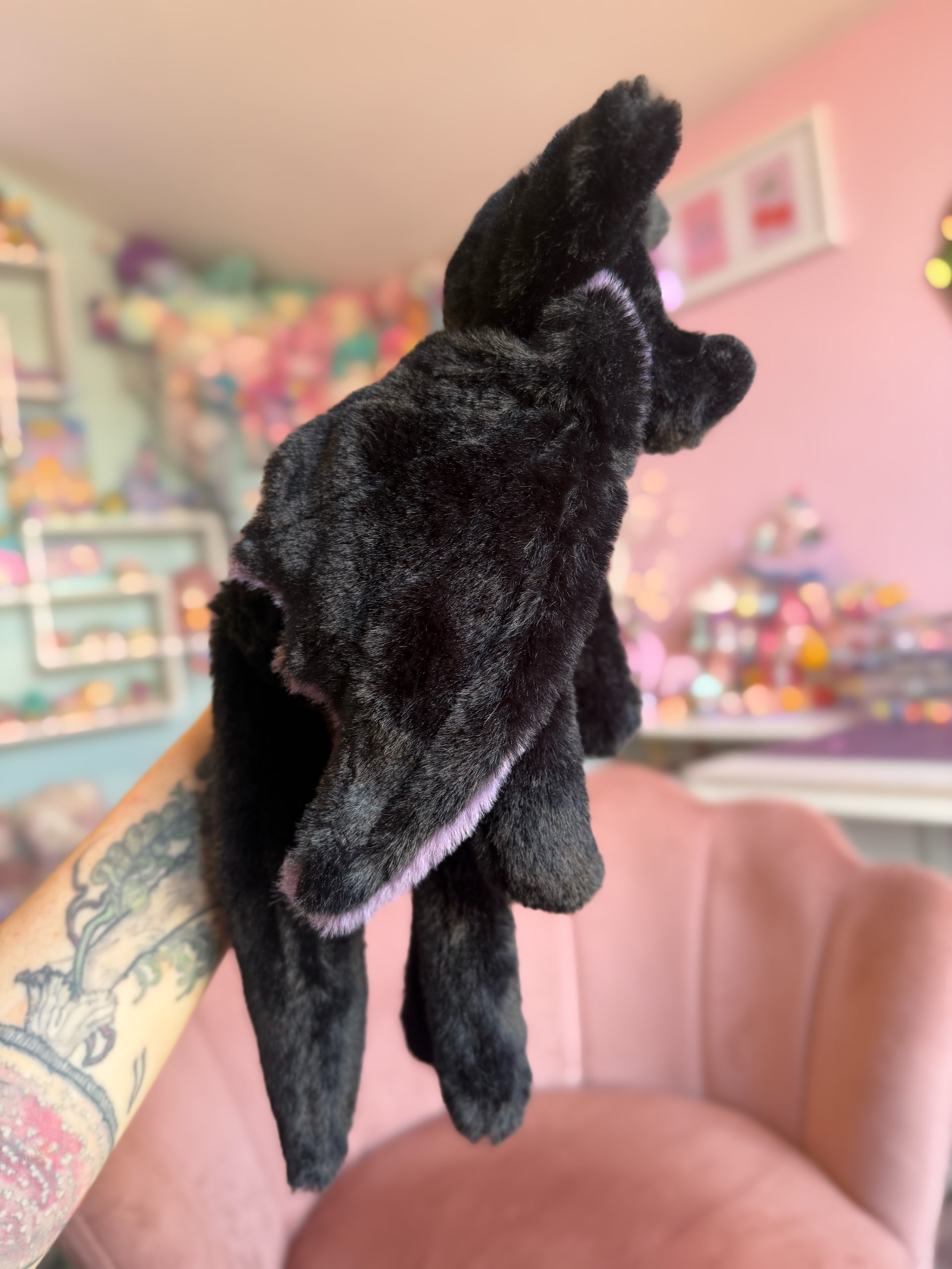 HECATE FLYING FOX - Handmade Luxury Weighted Plush Fluffy Fox Doll